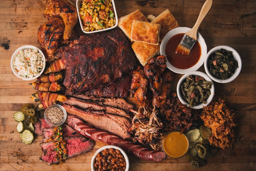 4 Rivers Smokehouse BBQ Spread